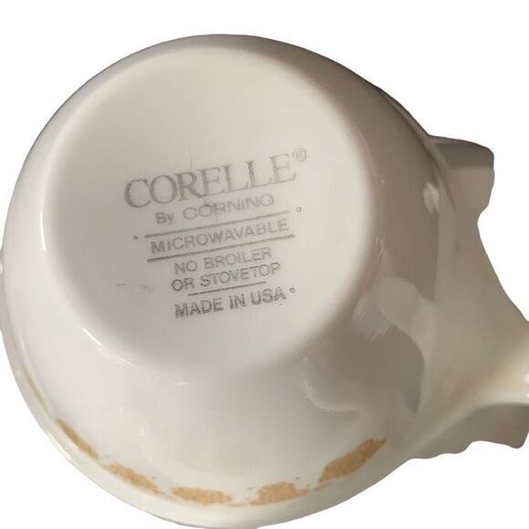 Vintage Corelle Lot of 6 Gold Butterfly Hook Handle Coffee Tea Cups Corning - Picture 7 of 13